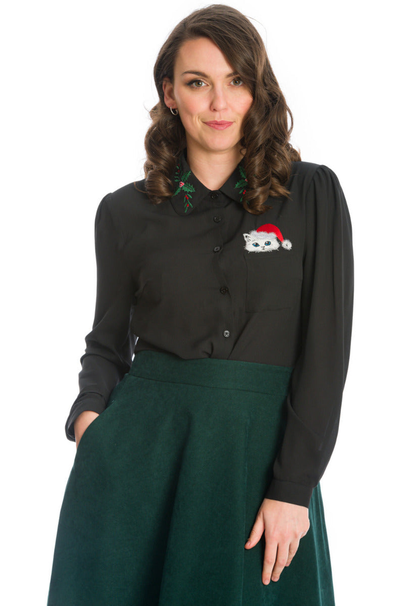 POCKET CAT BLOUSE