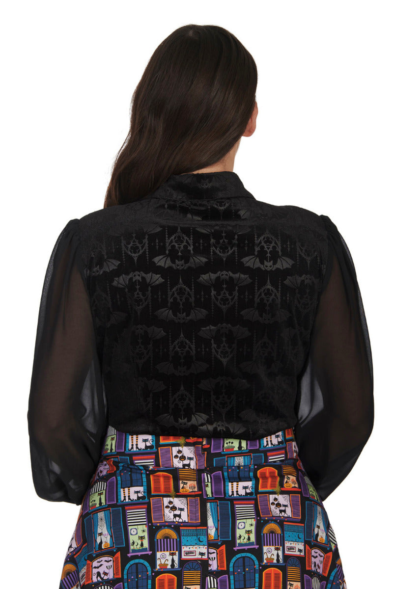 VELVET BAT BLOUSE