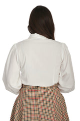 BANNED Bonnie 1940s Vintage Style Blouse with Balloon Sleeves