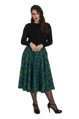 WINTER CHECK SWING SKIRT