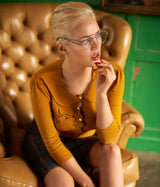 CAT SCALLOP COLLAR CARDI
