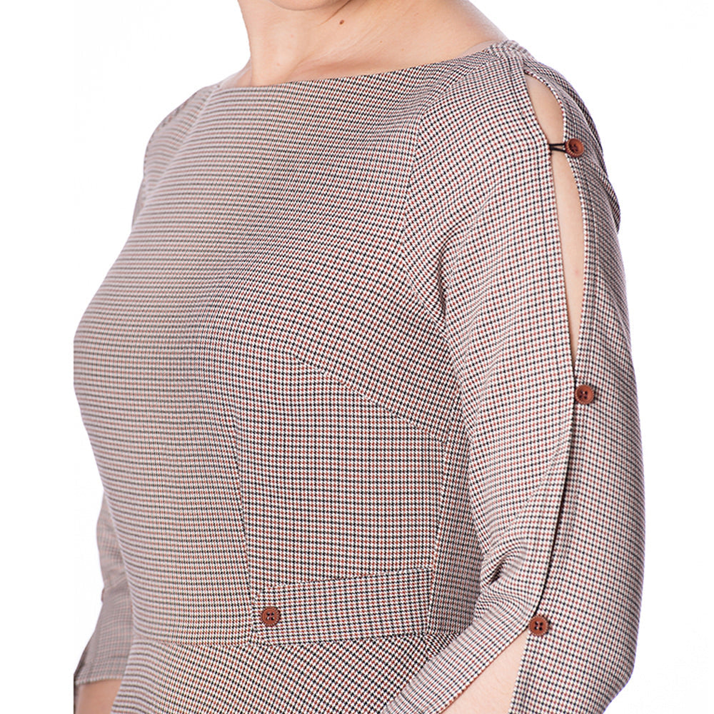 THE BETTY FIT AND FLARE CHECK DRESS