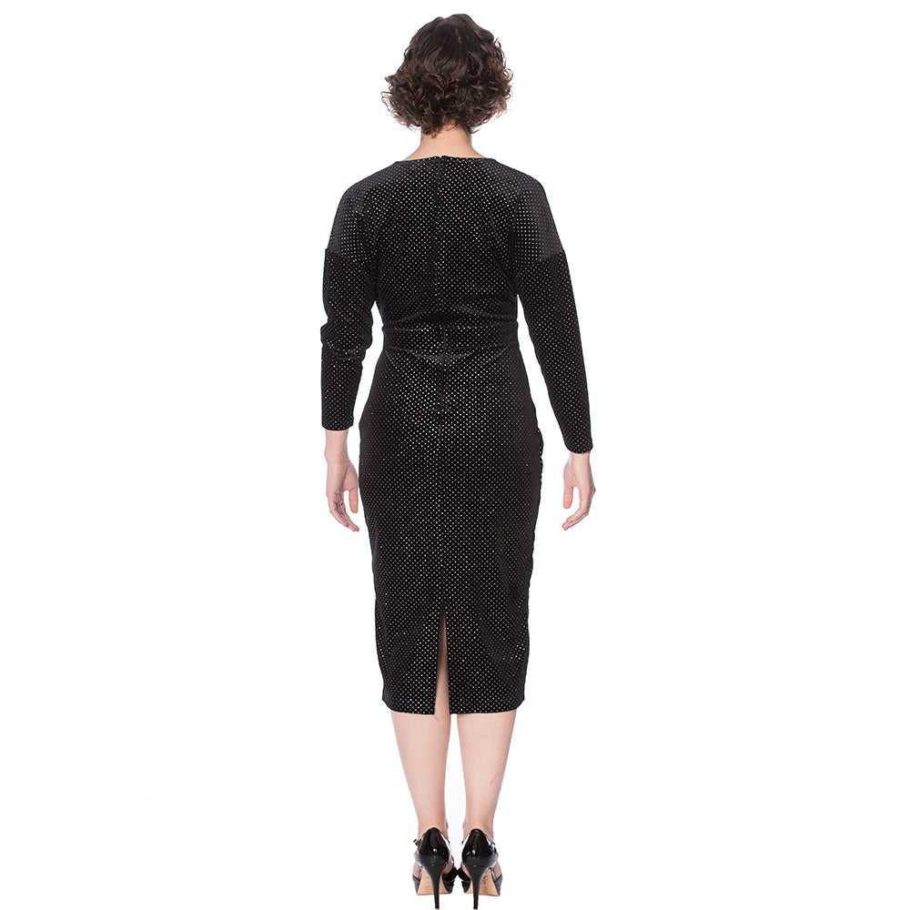 SPARKLE VERLOUR POLKA DOT DRESS