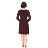 CONTRAST COLLAR JUMPER DRESS