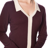 CONTRAST COLLAR JUMPER DRESS