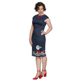 SUMMER SAIL PENCIL DRESS