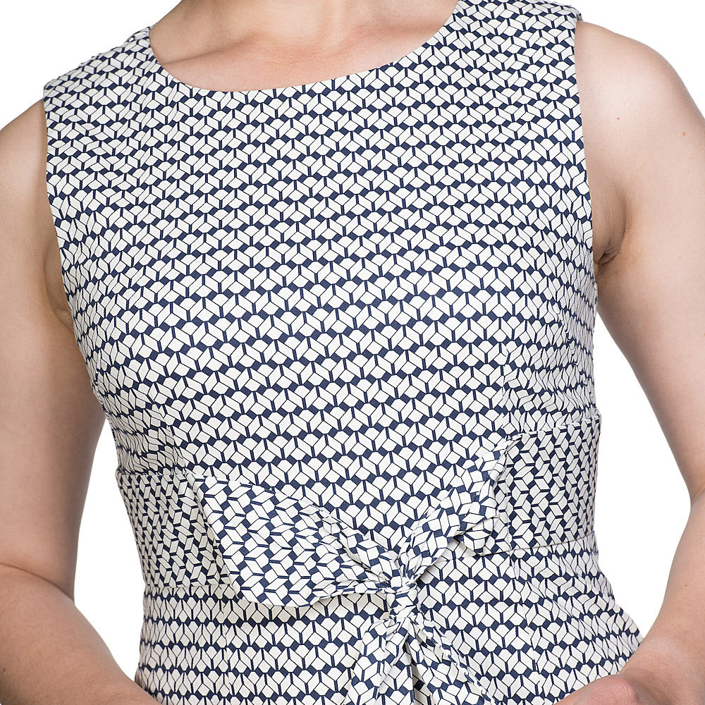 TILE PRINT WIGGLE DRESS