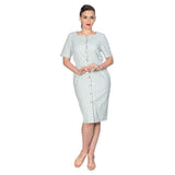 POLKA BUTTON UP DRESS