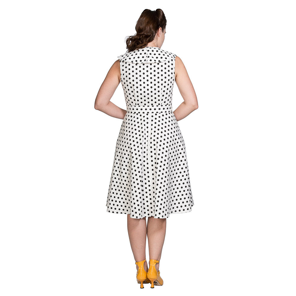 POLKA WRAP FIT & FLARE DRESS