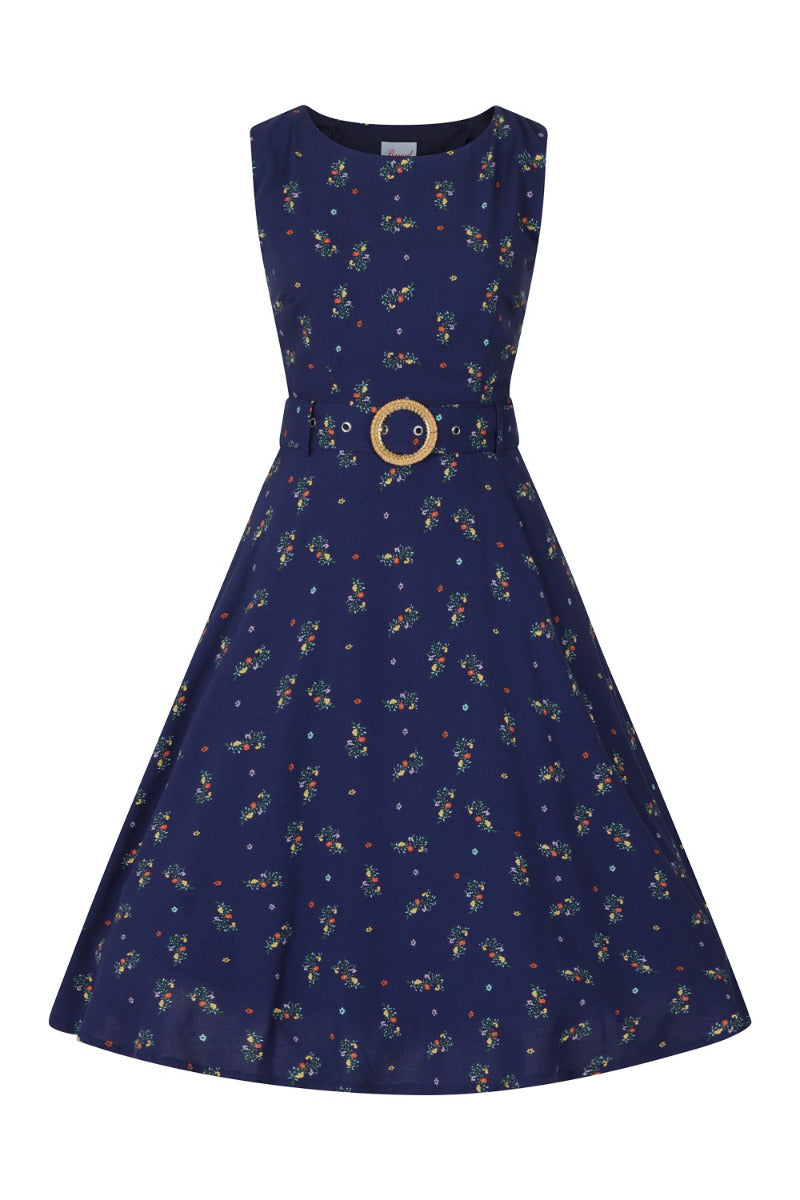 SPRING SPRIG WRAP BACK DRESS