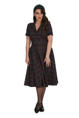 MERRY HOliveDAYS BUTTON COLLAR DRESS
