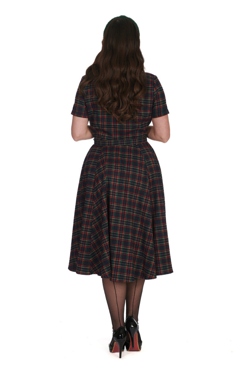 MERRY HOliveDAYS BUTTON COLLAR DRESS