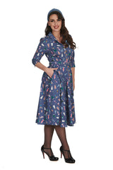 SKI SNOW SEASON BUTTON DRESS
