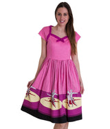 BALLERINA BORDER CAP SLEEVE DRESS