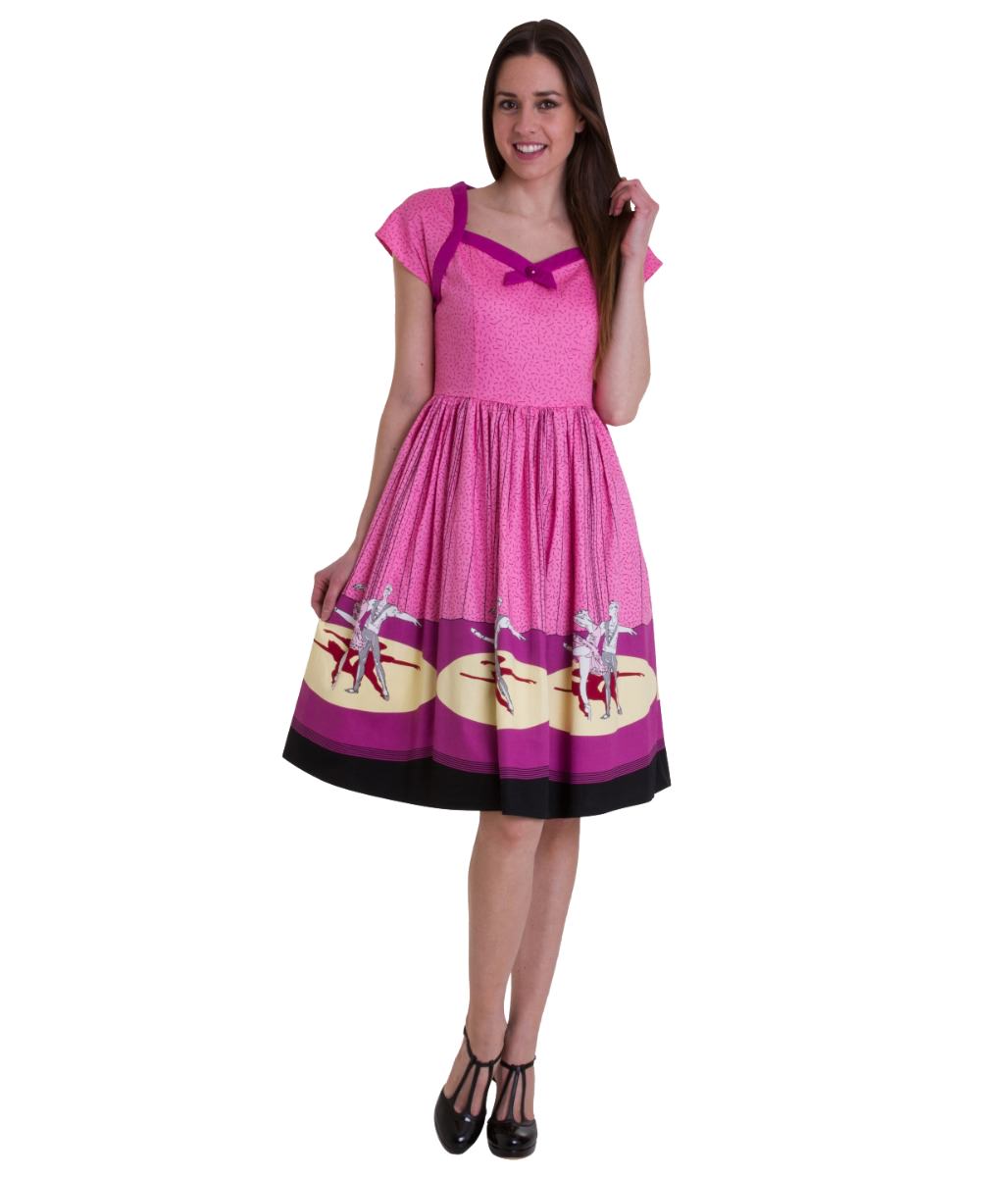 BALLERINA BORDER CAP SLEEVE DRESS