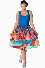 TROPICAL STRAPPY DRESS