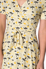 PALM SHADE WRAP DRESS