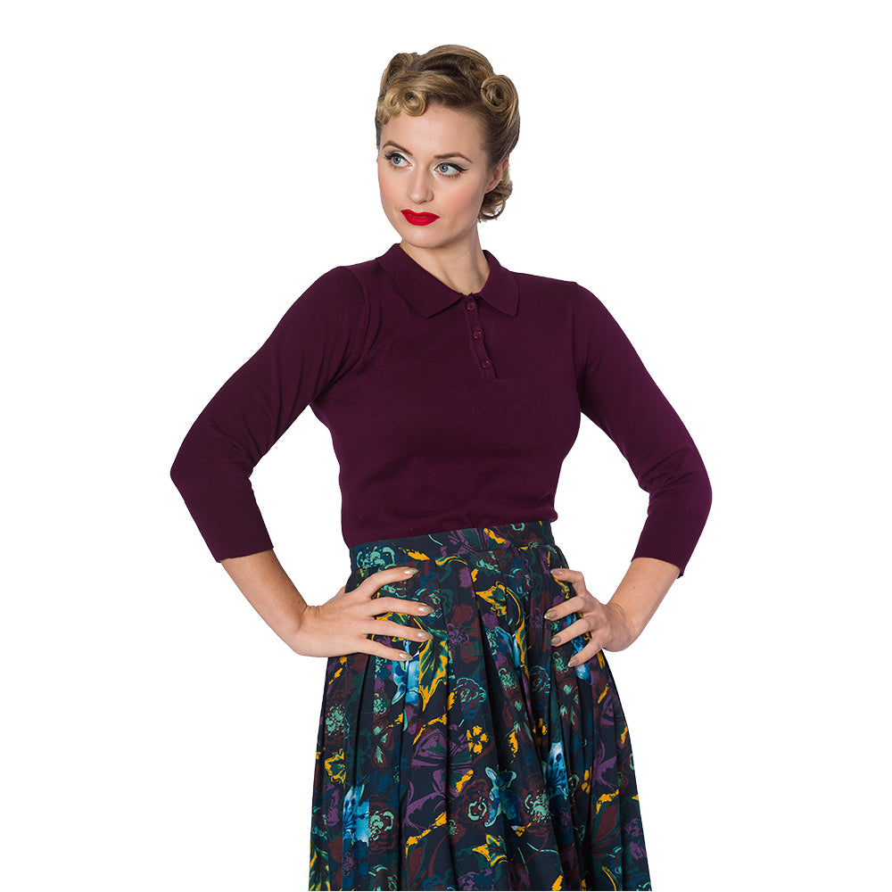 AUDRY BUTTON KNIT TOP