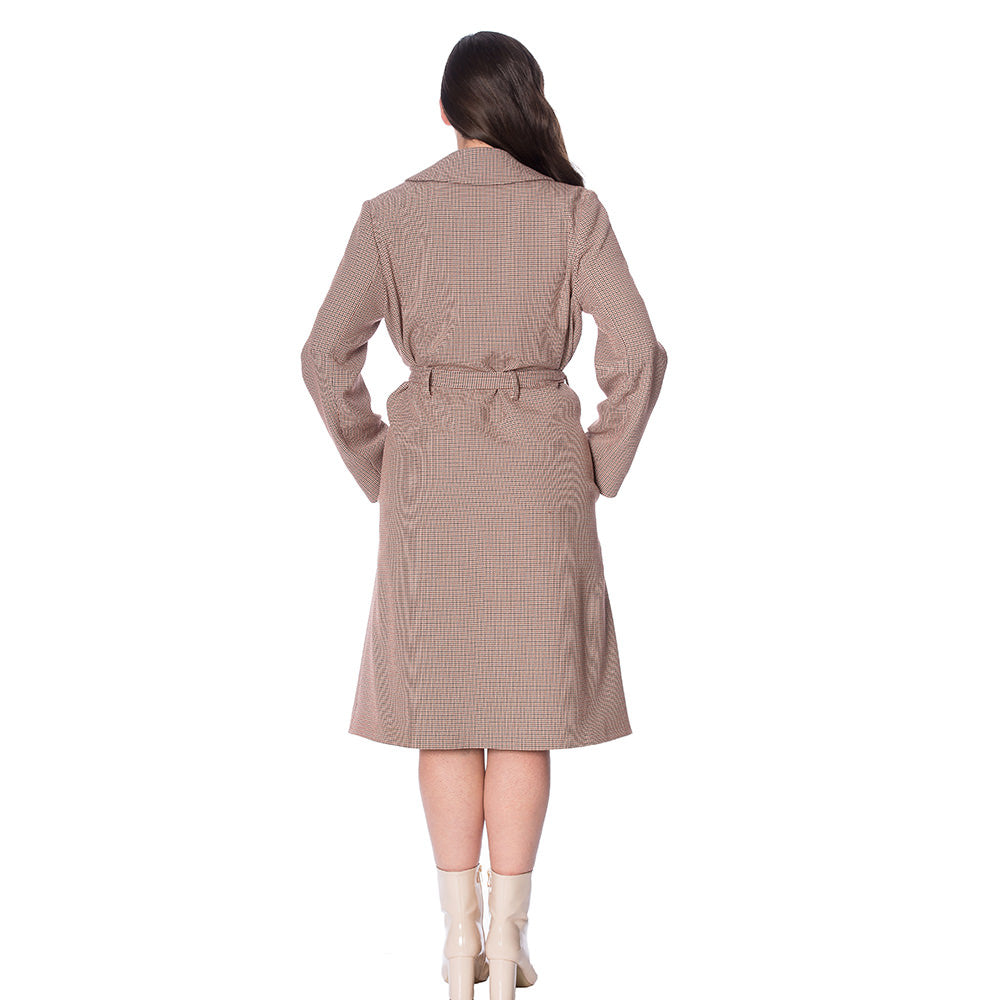 QUEEN BETTY CHECK PARKA COAT