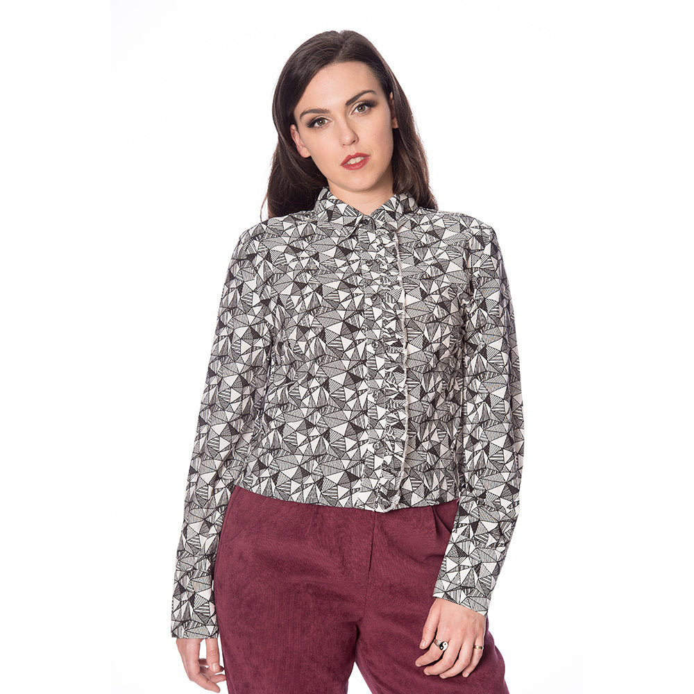 FRILL ME JACQUARD SHIRT