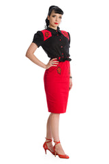 Banned Retro Blooming Rose Rockabilly Shirt