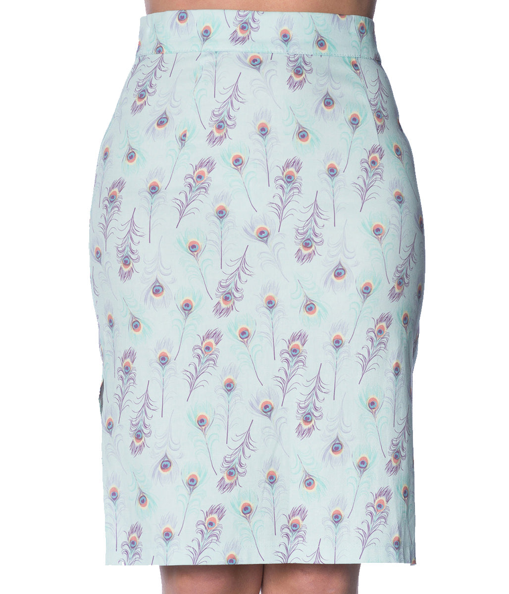 PEACOCK PENCIL SKIRT
