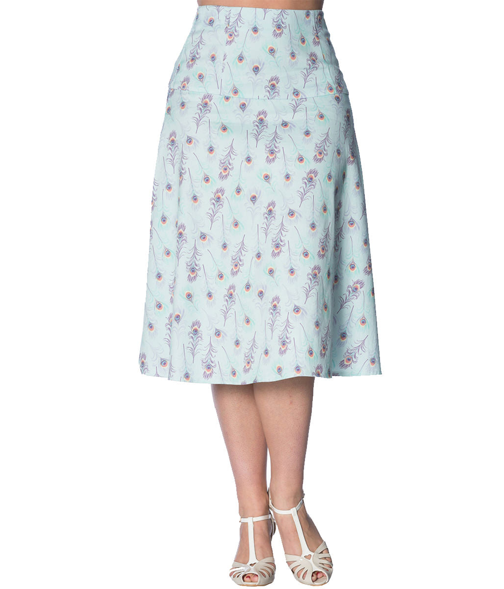 PEACOCK A-LINE SKIRT
