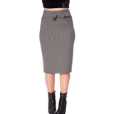 BETTY CHECK TIE FRONT PENCIL SKIRT