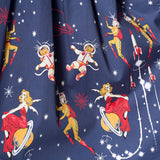 SPACE VAMP BORDER PRINT SKIRT