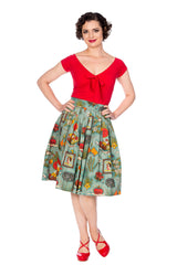 SUMMER MOON PLEATED SKIRT