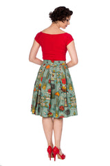 SUMMER MOON PLEATED SKIRT