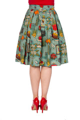 SUMMER MOON PLEATED SKIRT