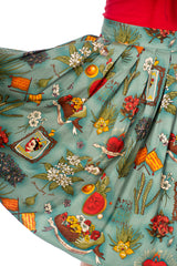 SUMMER MOON PLEATED SKIRT