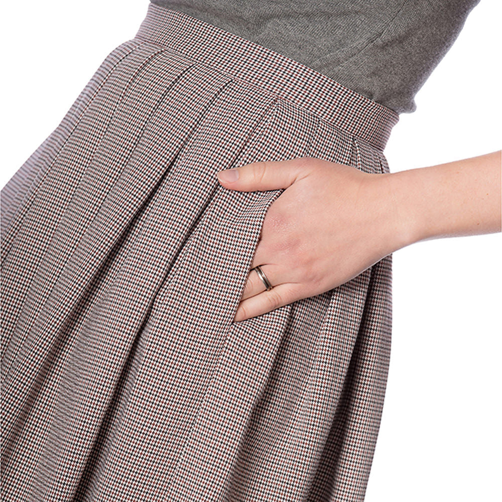 BETTY CHECK PLEAT SKIRT