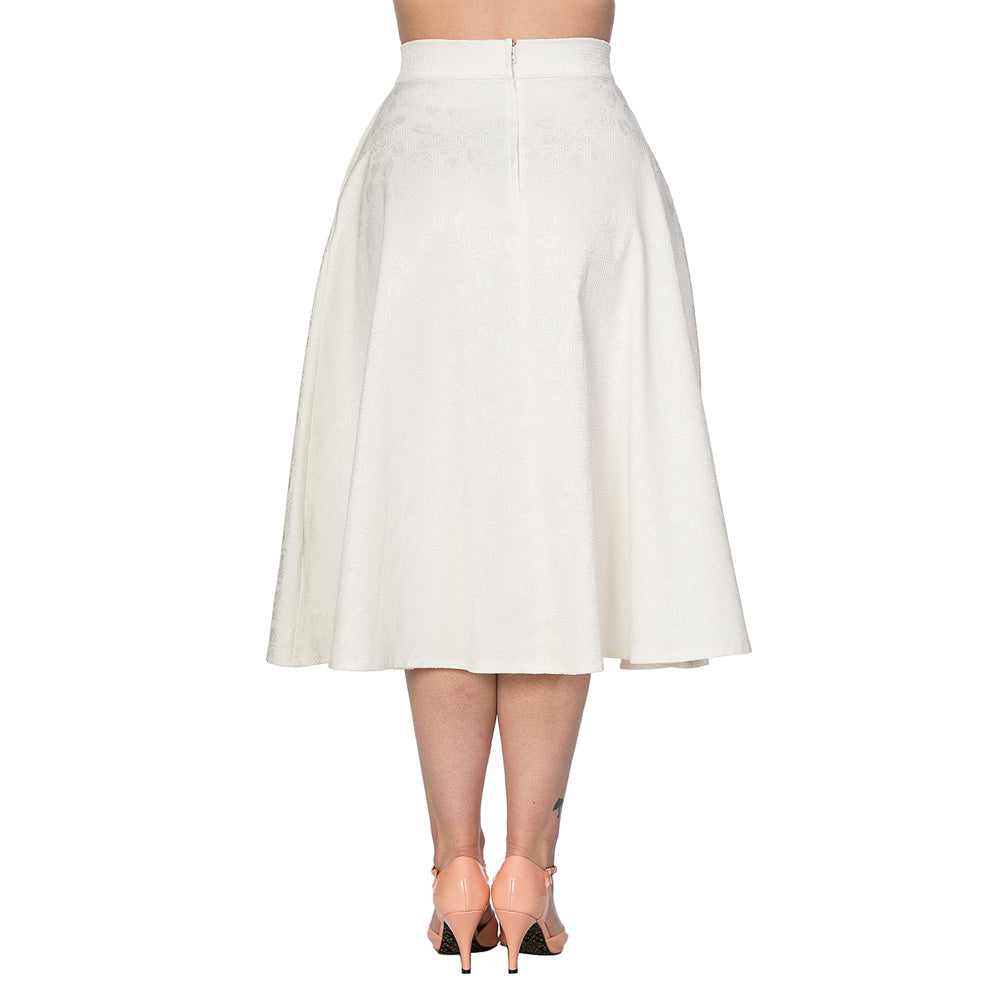 WHITE PREPPY SKIRT