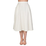 WHITE PREPPY SKIRT