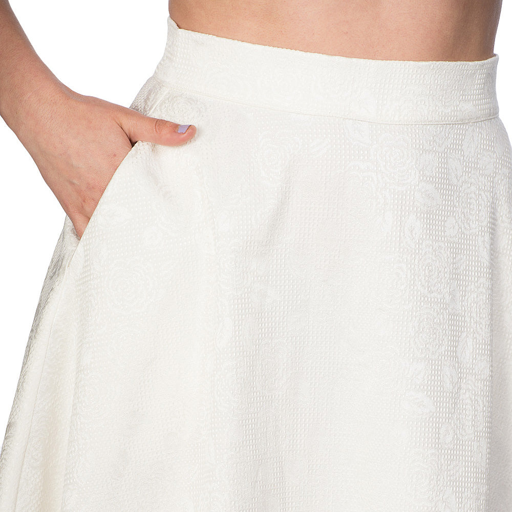 WHITE PREPPY SKIRT