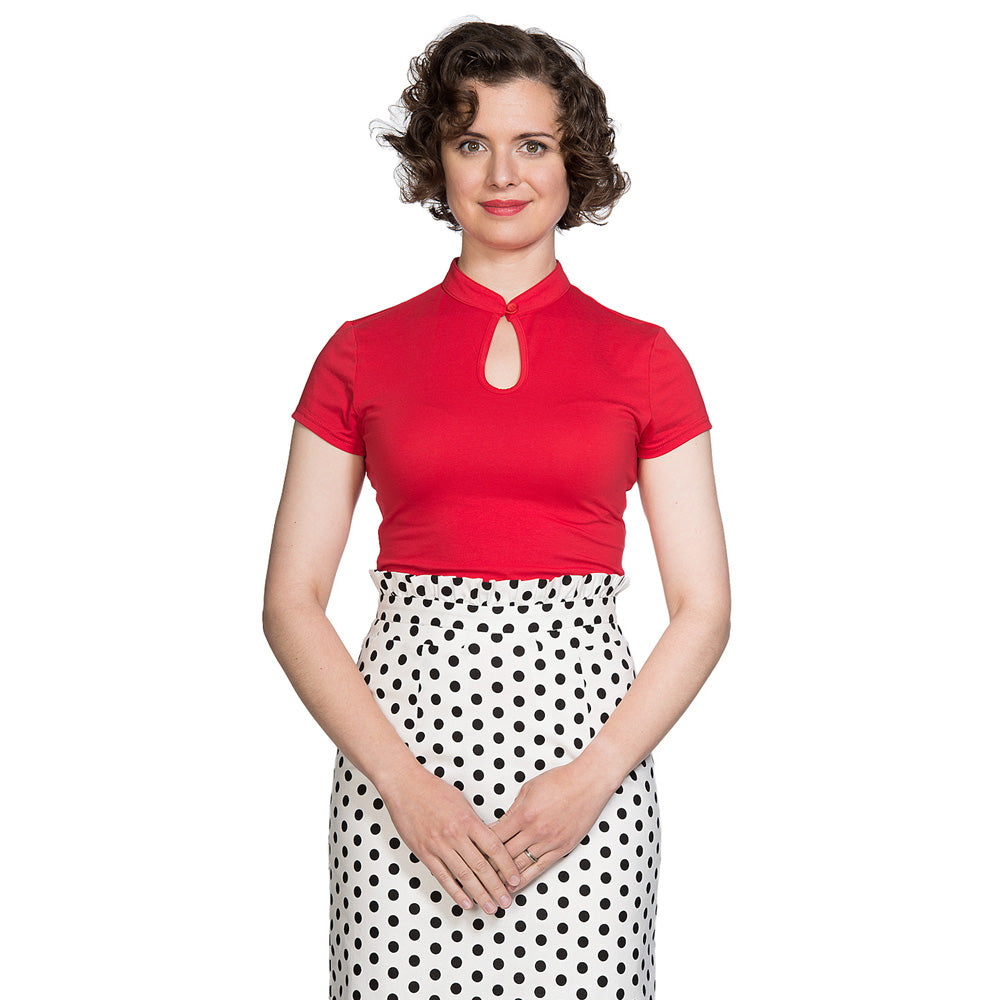 MANDARIN COLLAR TOP