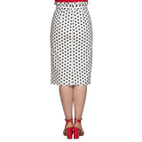 POLKA FRILL PENCIL SKIRT