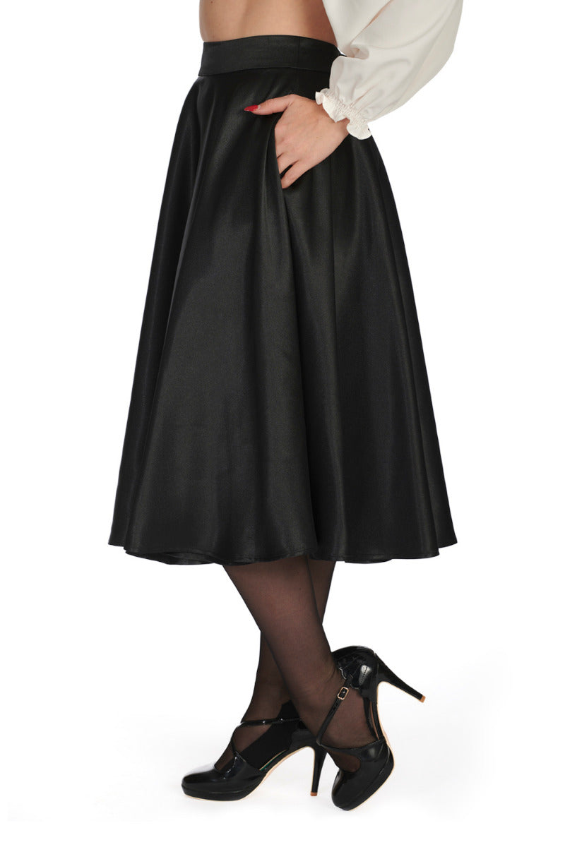 HAZEL SATIN SPARKLE SKIRT