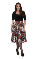 DARK ROSE SWING SKIRT