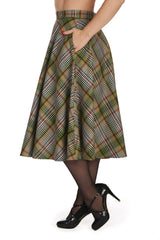 SOPHIA CHECK SWING SKIRT