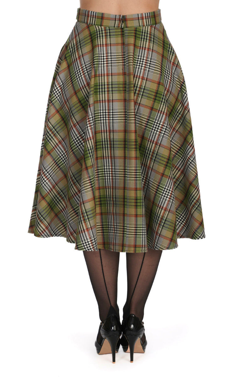 SOPHIA CHECK SWING SKIRT