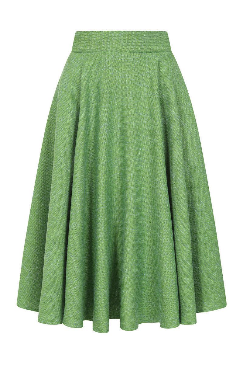 1950's Banned Retro Cary Green swing skirt-Green