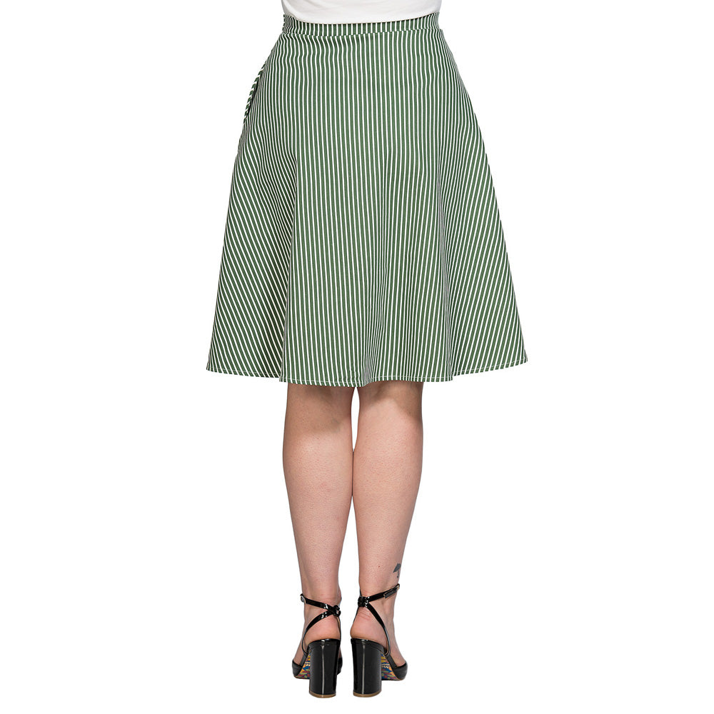 STRIPE AND RIPE WRAP SKIRT