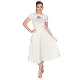 WHITE PREPPY SKIRT