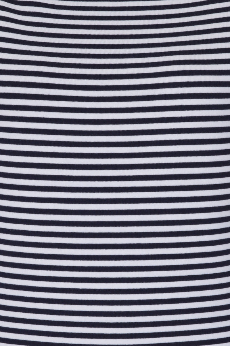 Banned Retro 1950's Stripe Nautical Boat Neck Vintage Dorothy Top Navy