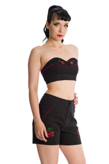 Banned Retro Pick Me Cherry Skull Rockabilly Tube Top