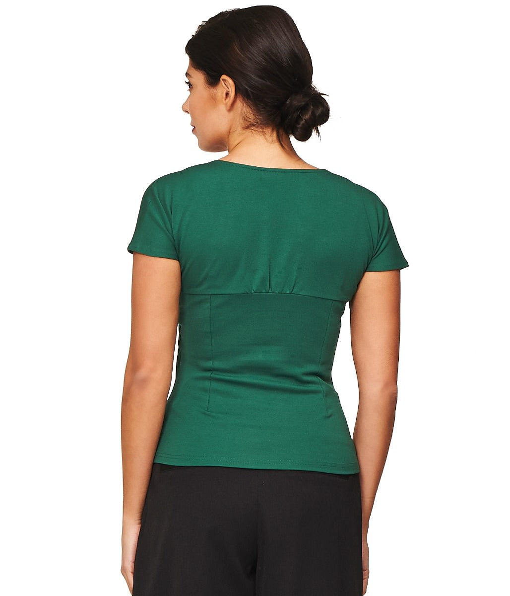 SHE WHO DARES TOP Forest Green
