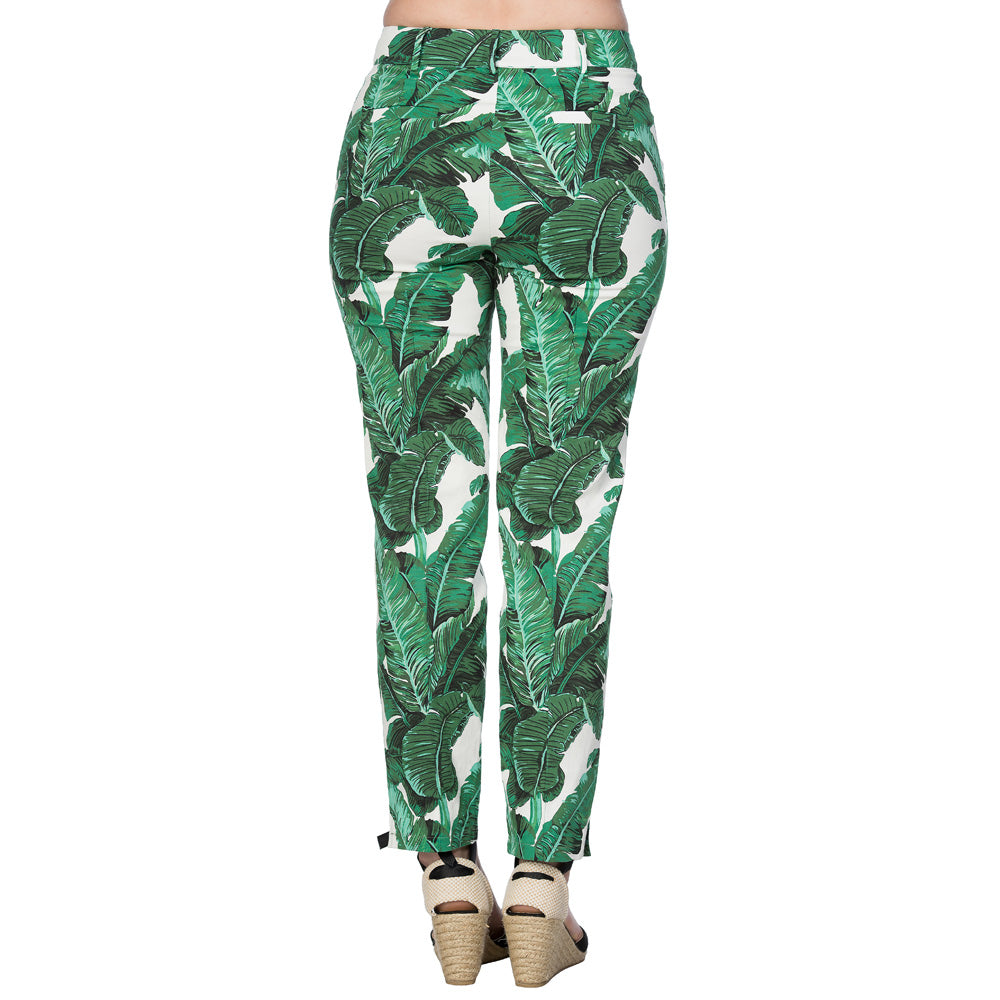 TROPICAL LEAVES TROUSER
